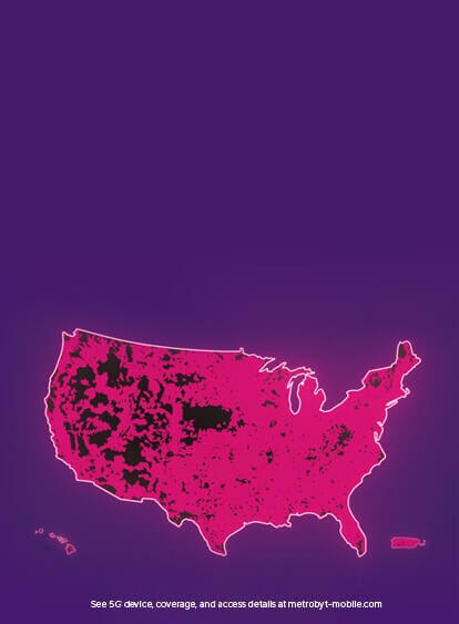 Map of the U.S. lit up in magenta.