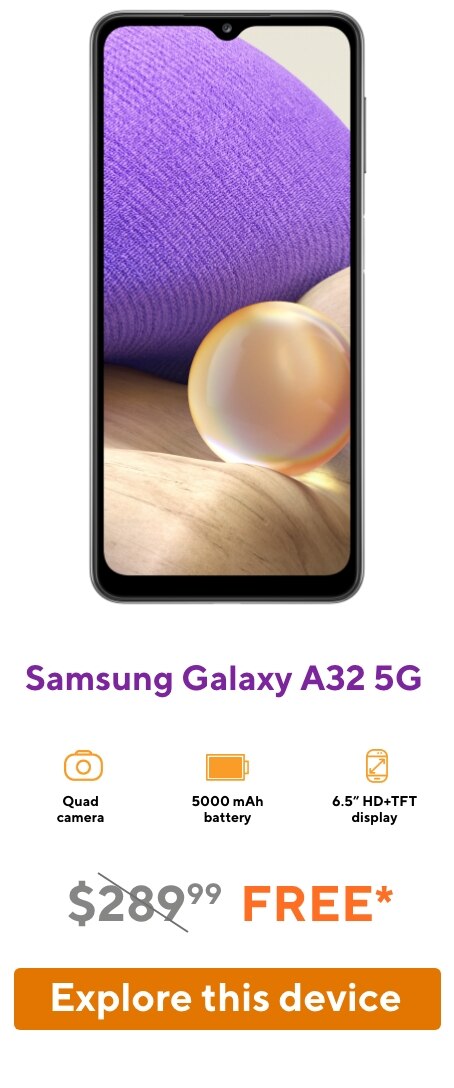The Samsung Galaxy A32 5G smartphone.